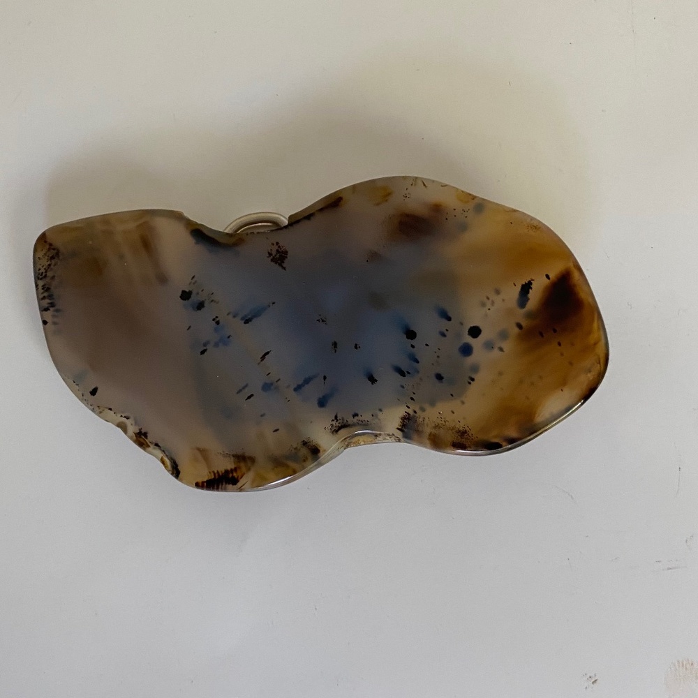 Polished Montana Agate Belt Buckle